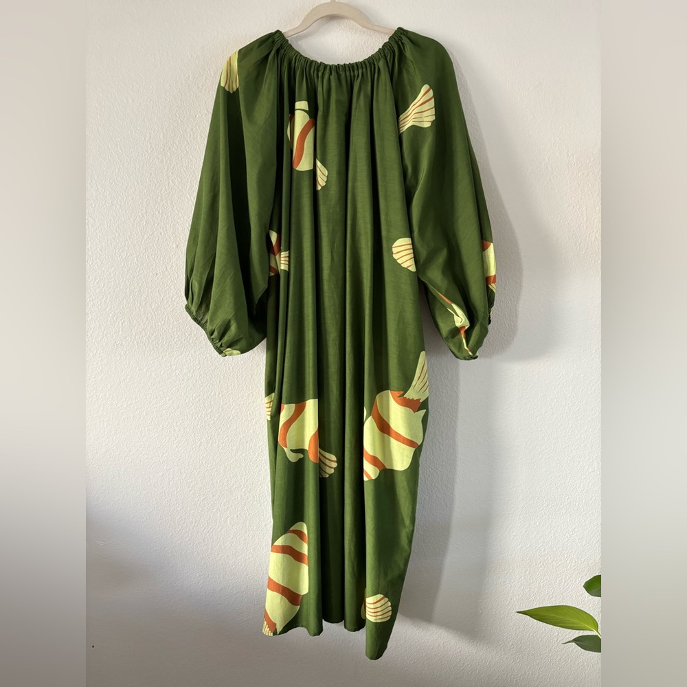 Nikki Chasin Ballad Fish Dress Silk Blend XL Green - Picture 13 of 15